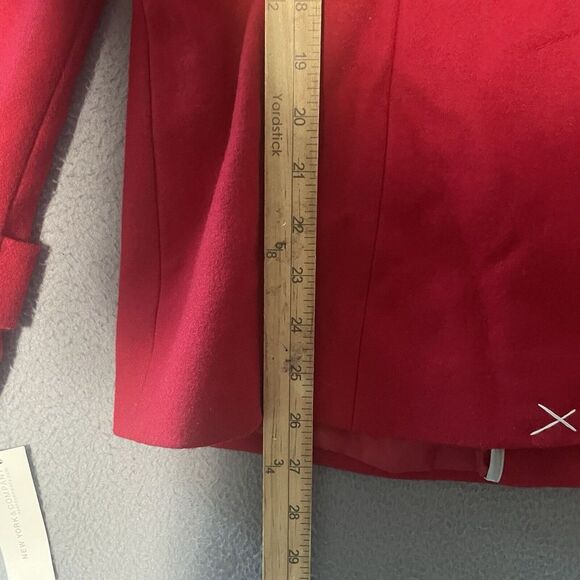 New York‎ & Company Blazer Jacket Coat Red Double Breasted Women's Wool Size M - Picture 6 of 7